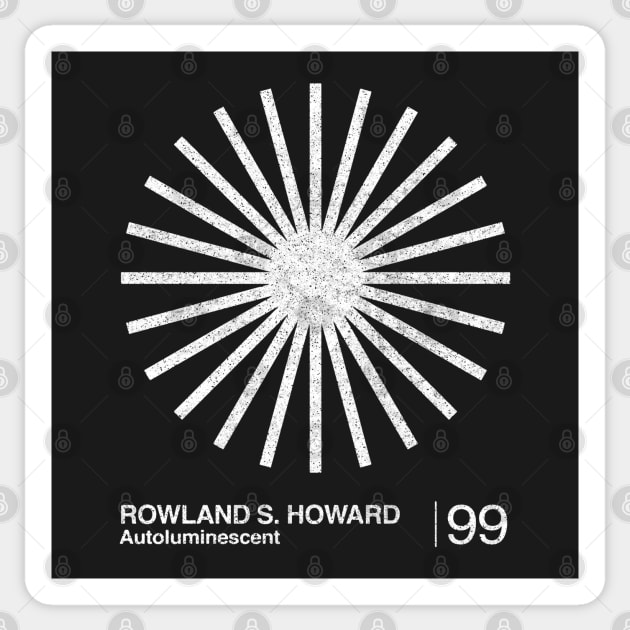 Rowland S Howard / Minimal Graphic Design Tribute Sticker by saudade